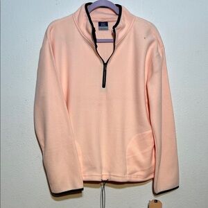 MV Sport Salmon 1/4 Zip Fleece Pullover Size Large NWT
